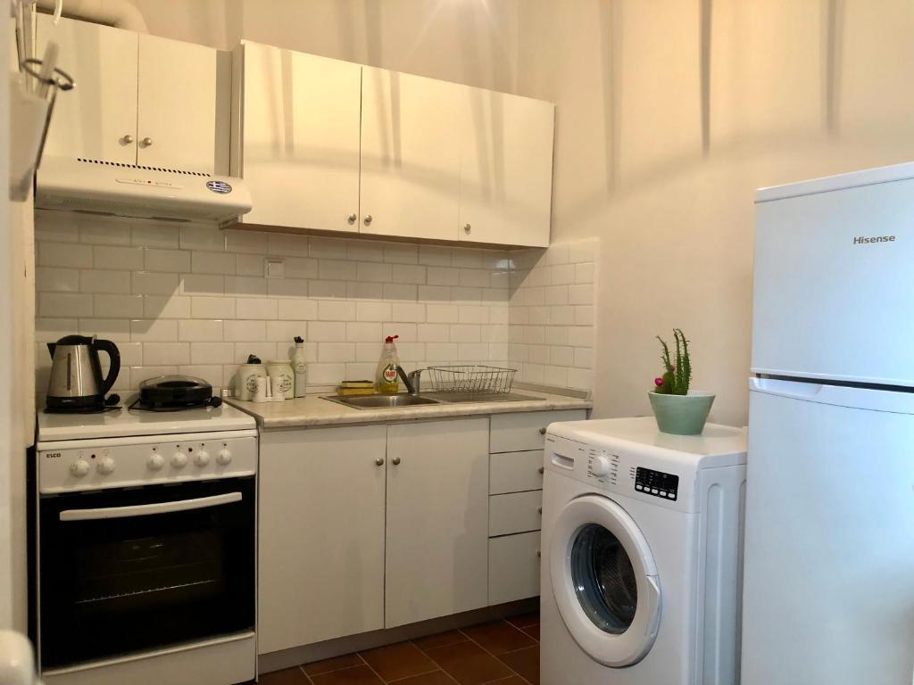 A kitchen or kitchenette at Anemos Apartment Palio