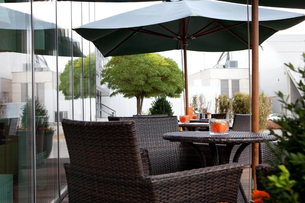 Patio nebo venkovní prostory v ubytování Orange Wings Wiener Neustadt