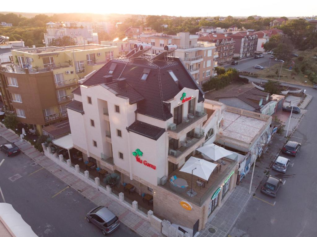 an overhead view of a building in a city at Vila Gama in Lozenets
