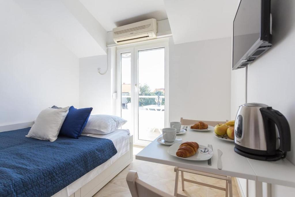 TV a/nebo společenská místnost v ubytování Studio Apartman Blue View
