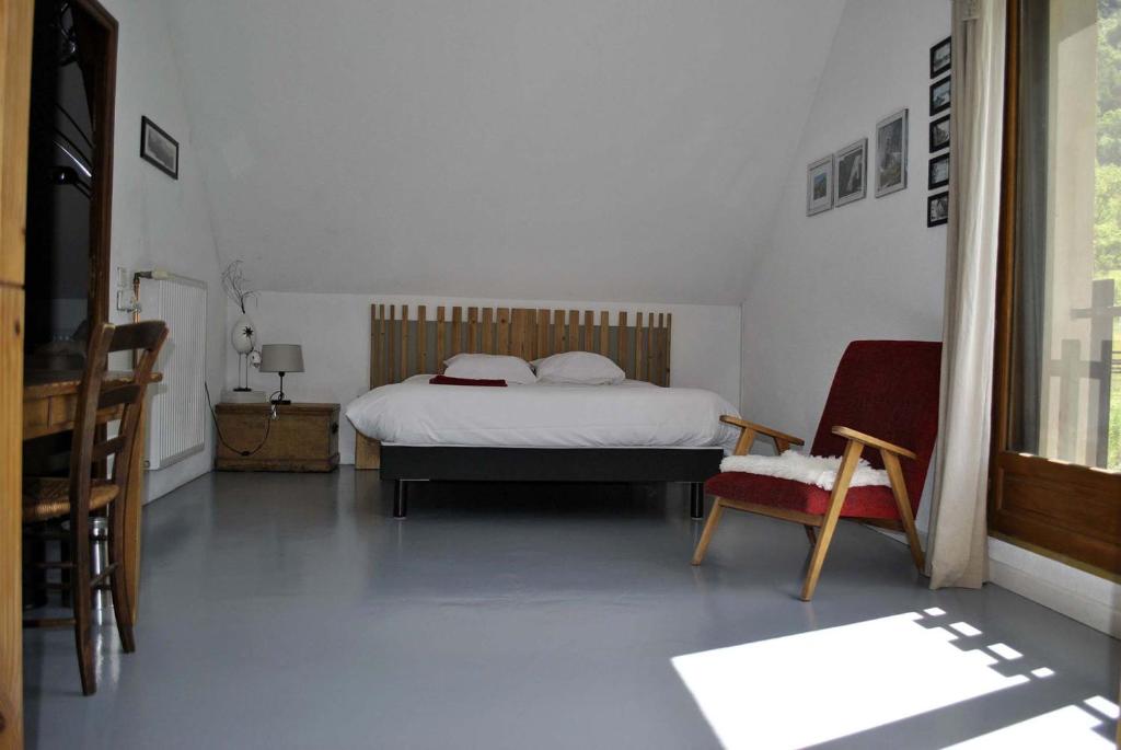 Postel nebo postele na pokoji v ubytování AUBERGE GAILLARD