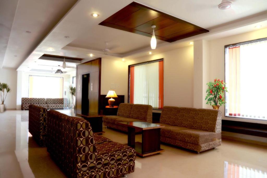 Posezení v ubytování Hotel Sai Ramanand