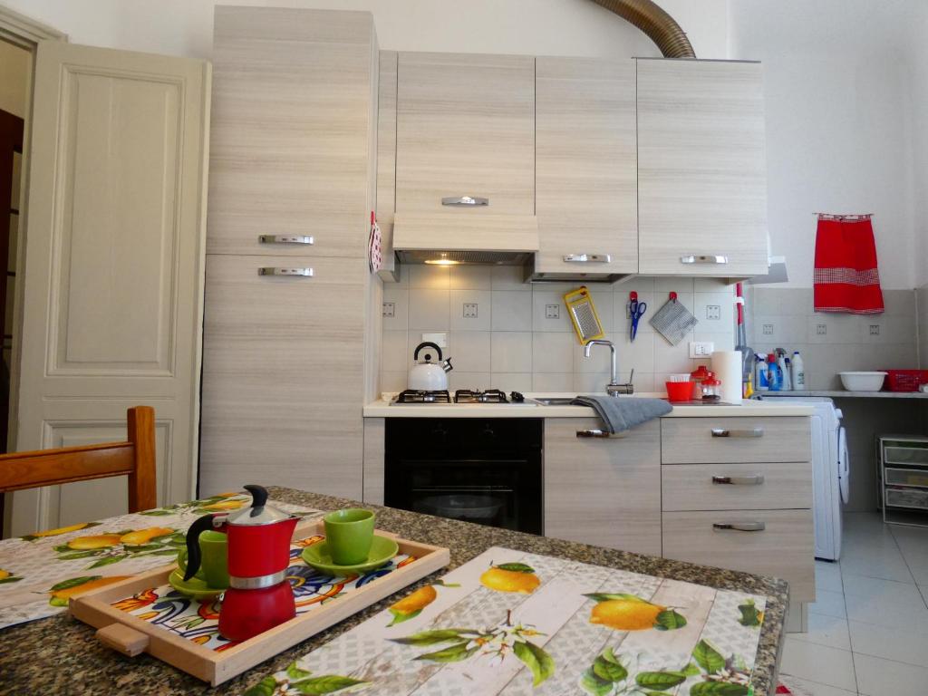 Virtuvė arba virtuvėlė apgyvendinimo įstaigoje LA VELA BLU