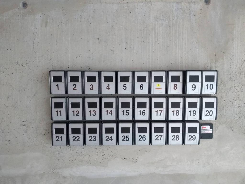 a periodic table on the side of a wall at Mountain View Studio Apartment in Poprad