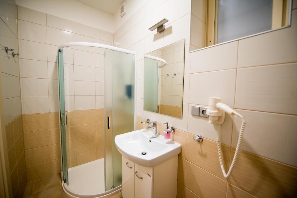 Koupelna v ubytování Apartmány Velké náměstí