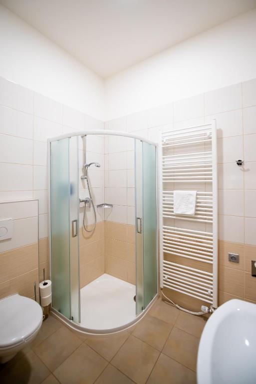 Koupelna v ubytování Apartmány Velké náměstí