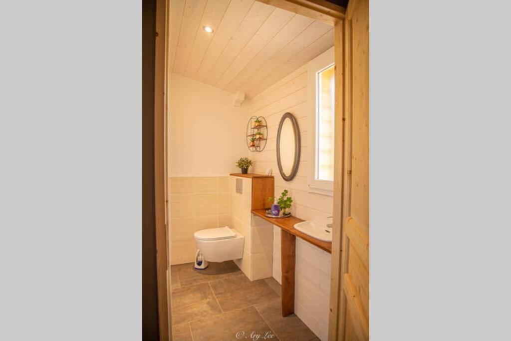 Koupelna v ubytování Gîte du Mont Plaisir