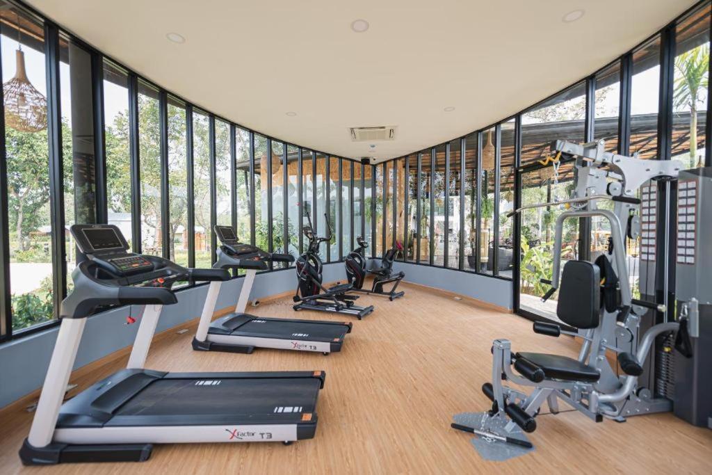 Fitness centrum a/nebo fitness zařízení v ubytování The Tree Riverside Resort Kaeng Krachan