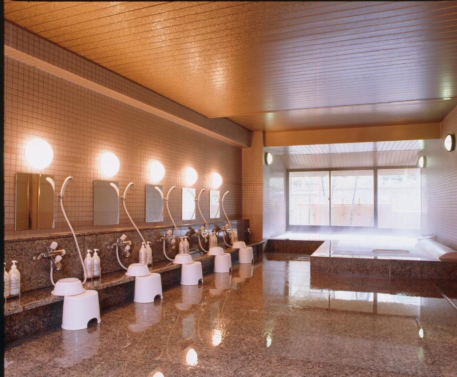 Koupelna v ubytování Kadonobo Ryokan