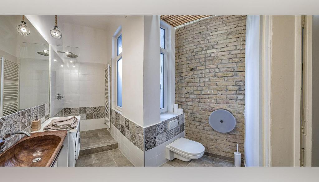 Koupelna v ubytování Boutique Suites Ráday