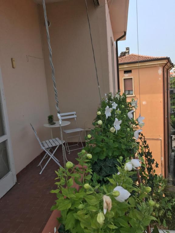 Balkón nebo terasa v ubytování Fleur Blanche