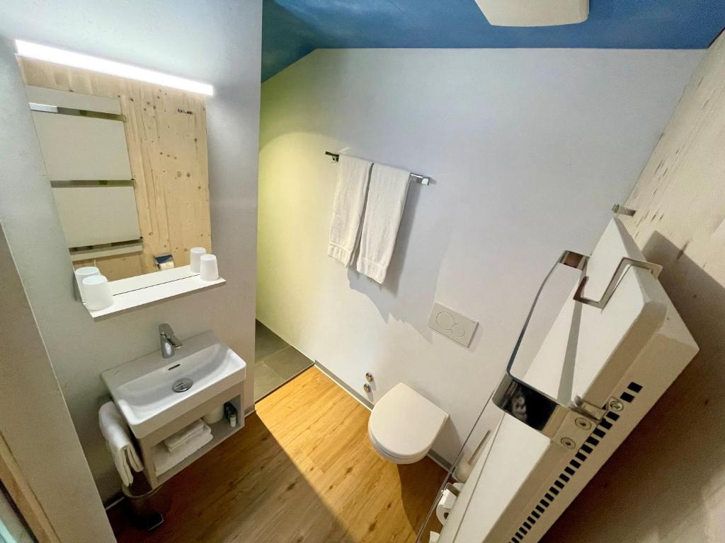 Koupelna v ubytování Boutique und Bier Hotel des alpes