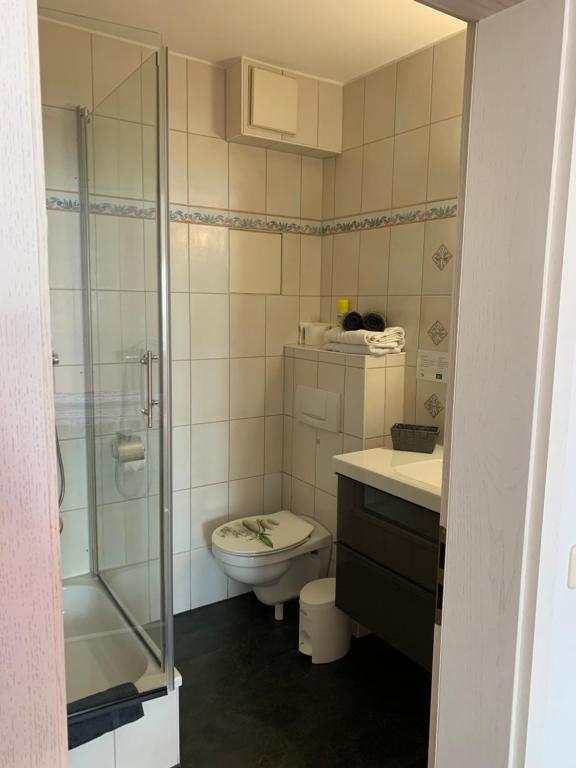 Koupelna v ubytování Hotel Sundblick