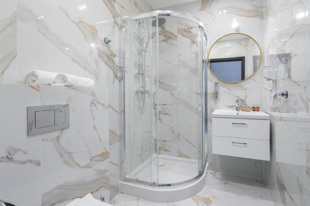 Kúpeľňa v ubytovaní Aquila Hotel