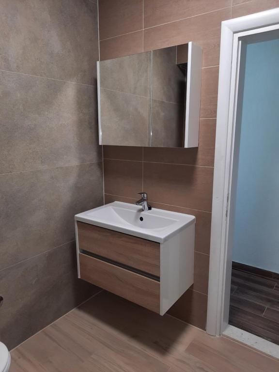 Koupelna v ubytování Stone house Zgogo