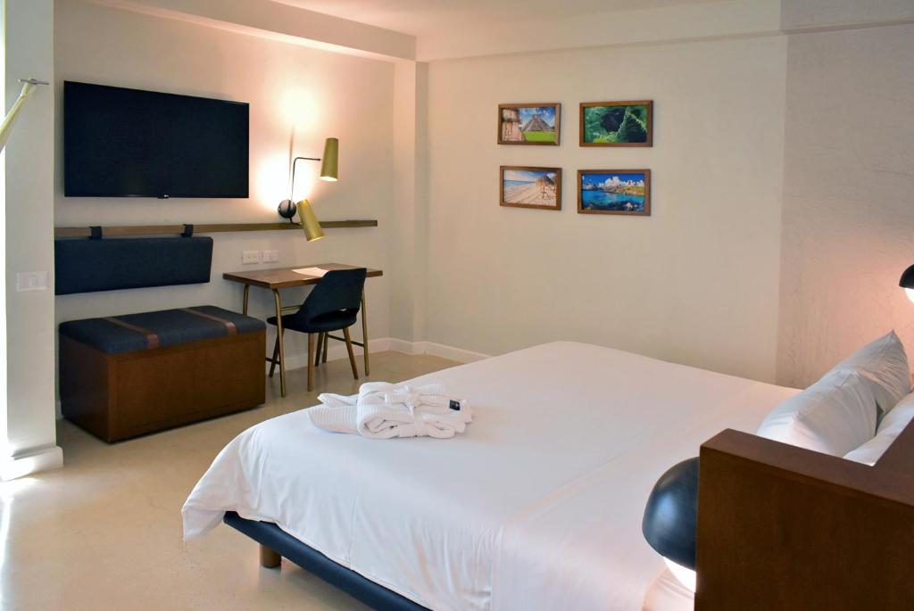 Postel nebo postele na pokoji v ubytování Mex Hoteles