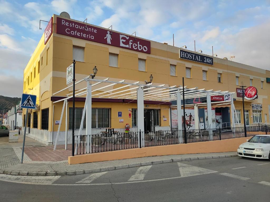 El edificio en el que está la pensión