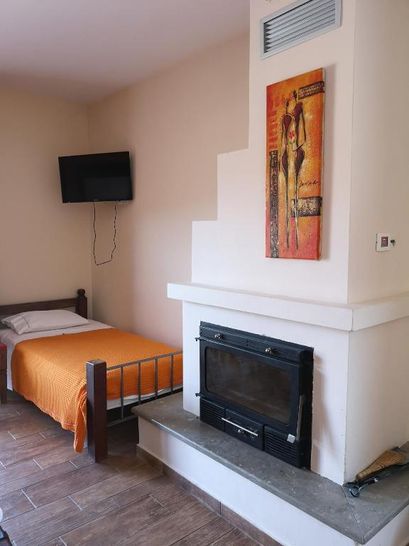 TV a/nebo společenská místnost v ubytování Flygonion Guesthouse