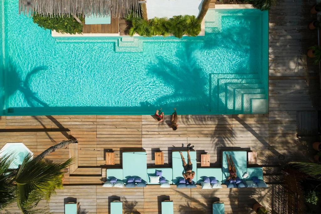 Bazén v ubytování Cabanas Tulum- Beach Hotel & Spa nebo v jeho okolí