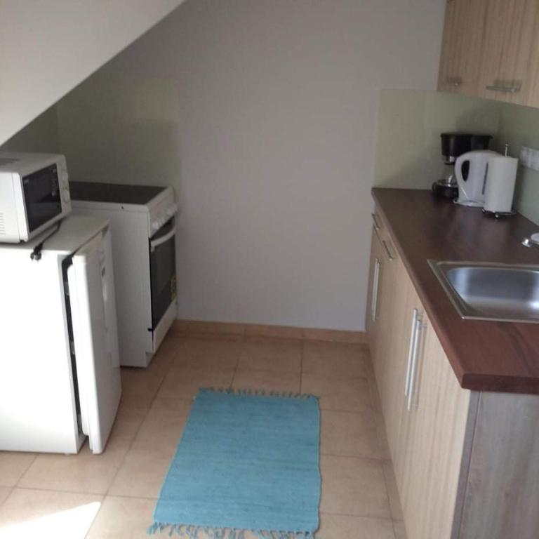 Kuchnia lub aneks kuchenny w obiekcie Tahiti apartman