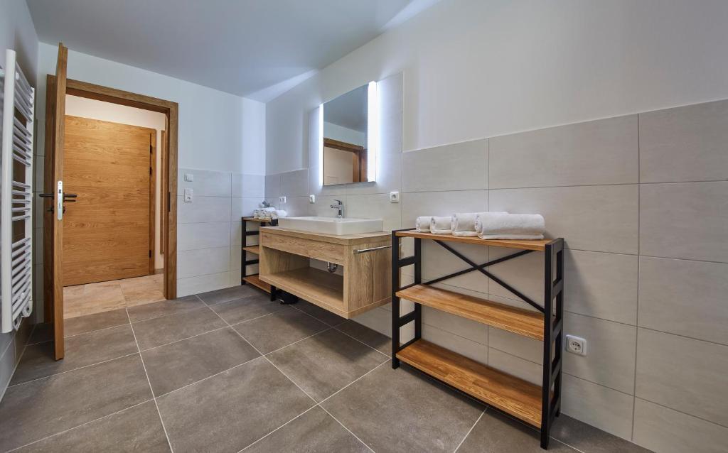 Postel nebo postele na pokoji v ubytování Feriengut Streitberg Appartements