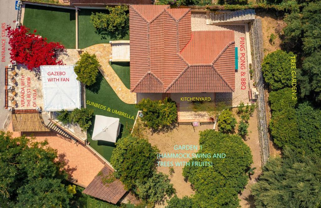 Letecký snímek ubytování Avrochares Villa