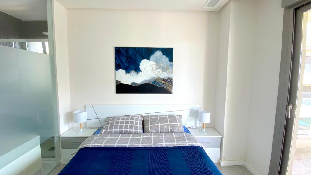 Postel nebo postele na pokoji v ubytování Green Hills Nest La Zenia