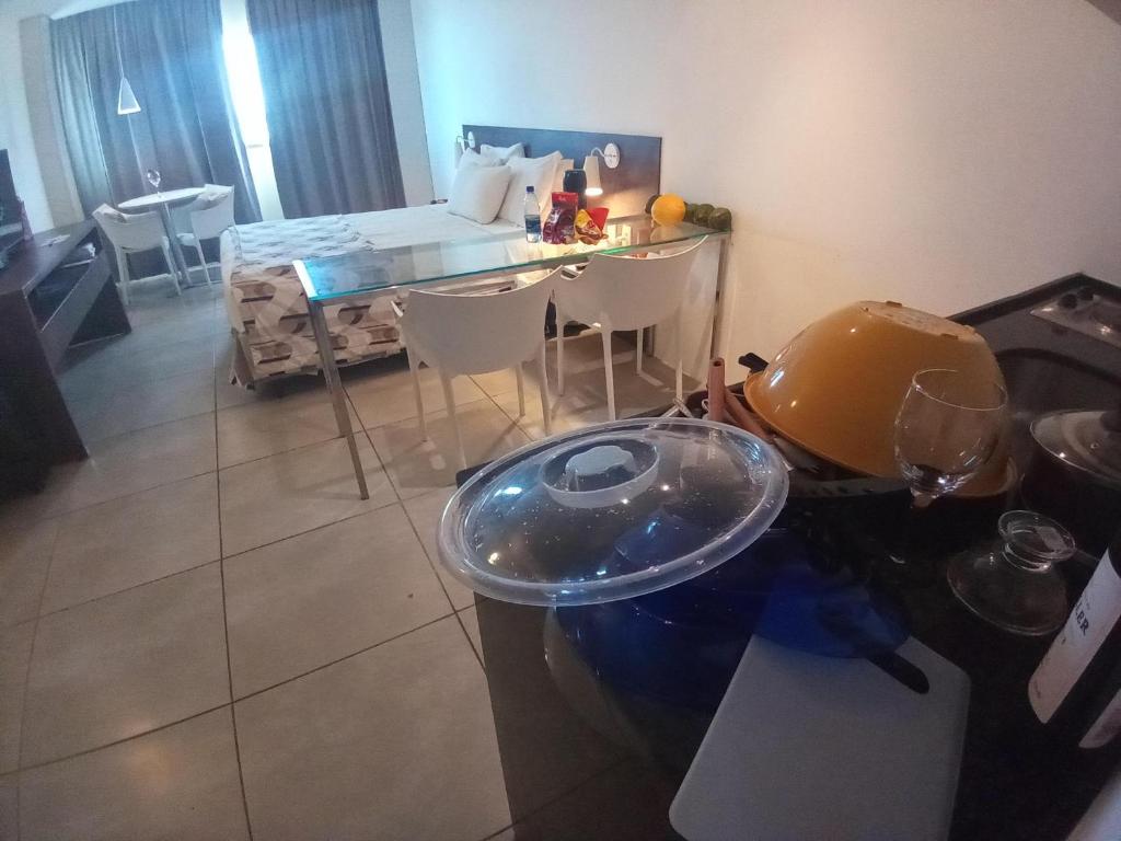  Flat Suíte Premium 35m2 Vista Mar com Água Mineral e Cozinha em Hotel Home Service