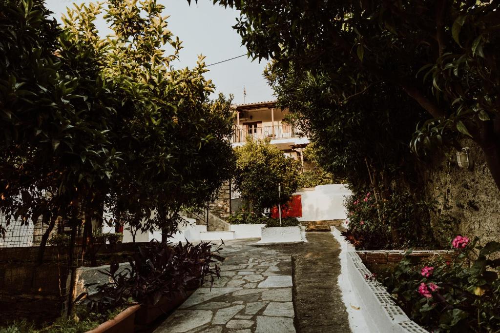Zahrada ubytování Filippos Rooms Afissos