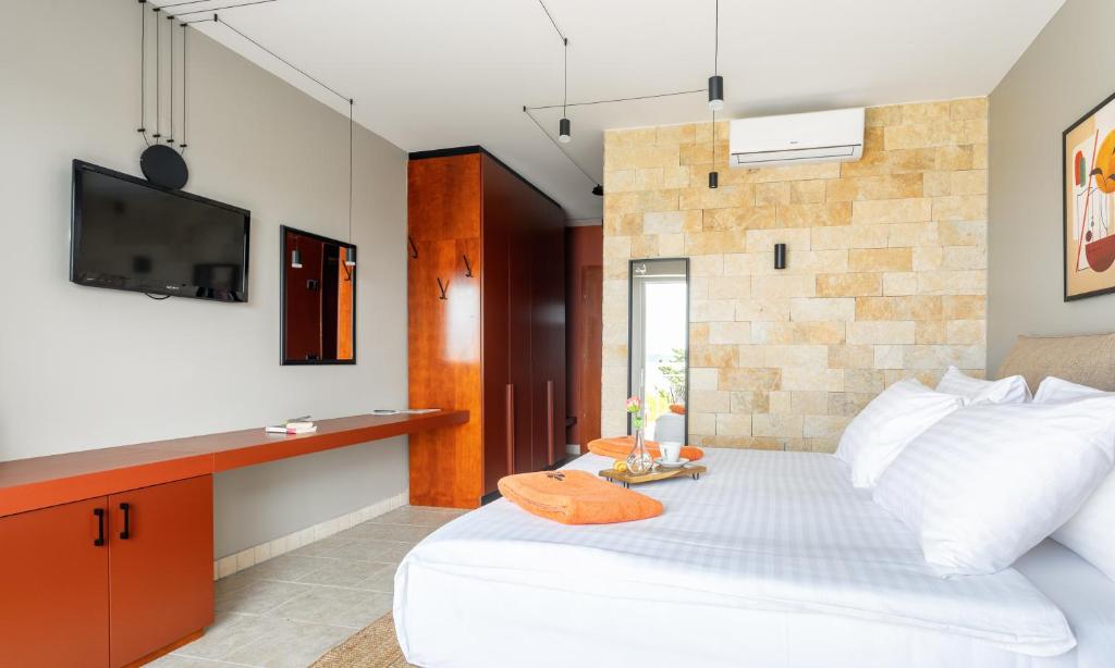 TV a/nebo společenská místnost v ubytování Hotel Podstine