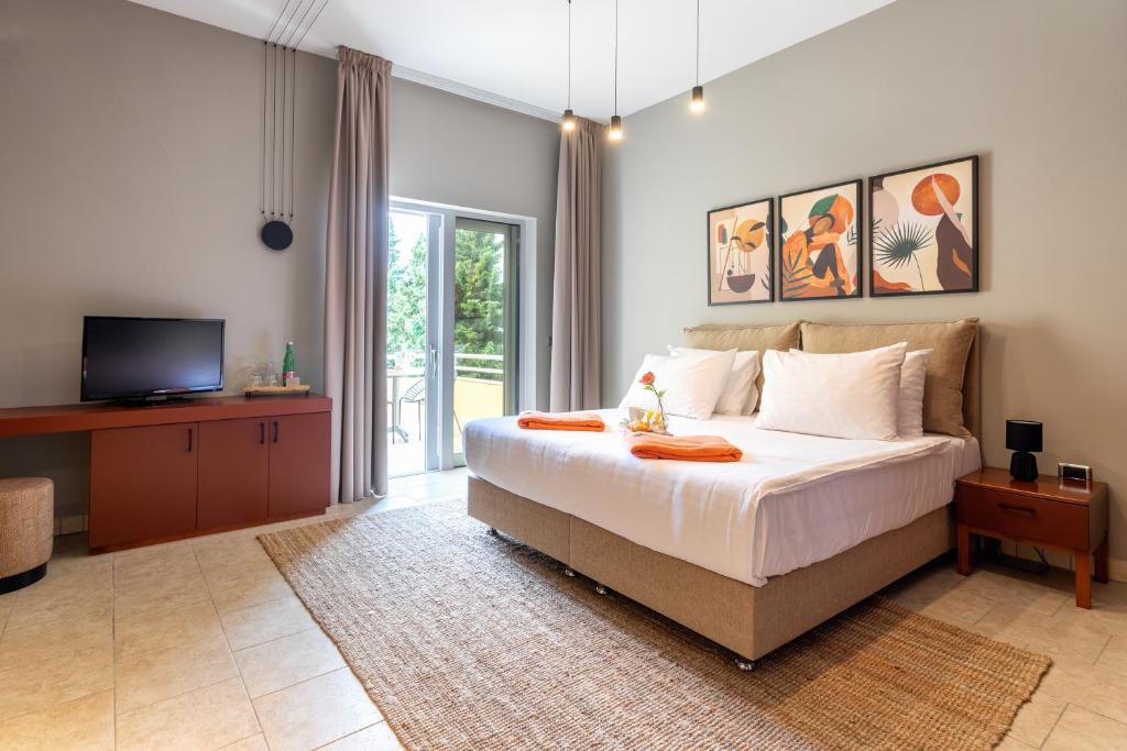 Postel nebo postele na pokoji v ubytování Hotel Podstine