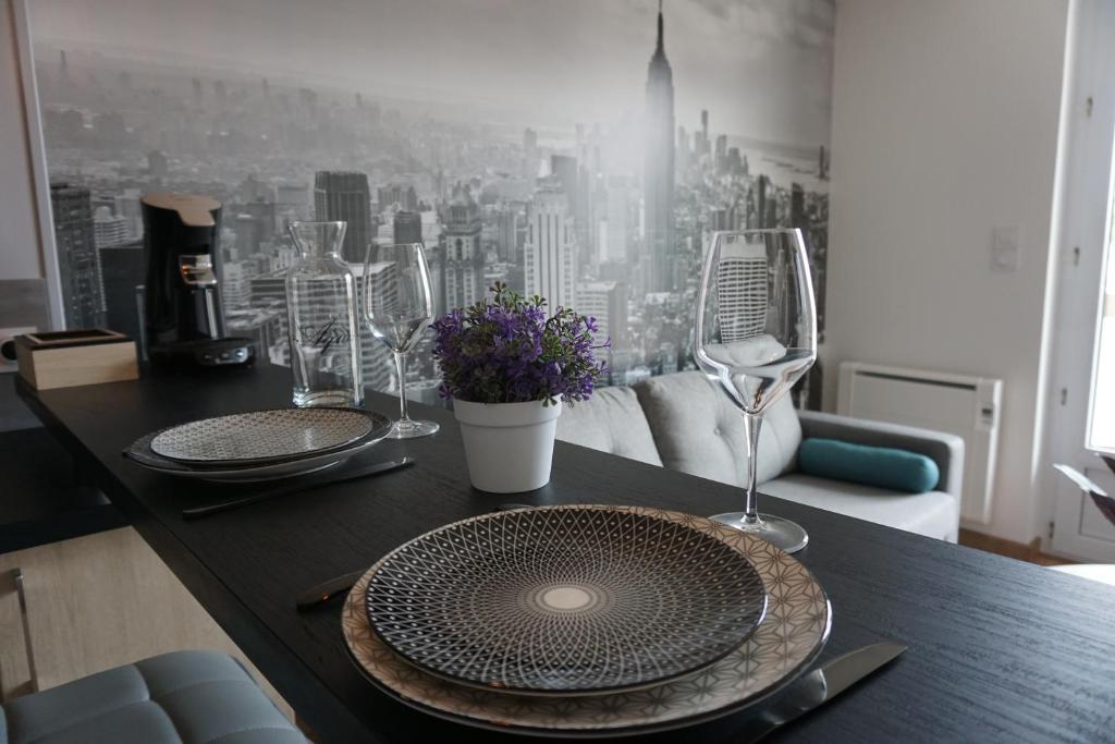 Appart Chic & Moderne avec balcon - Apartamento De Una Habitación