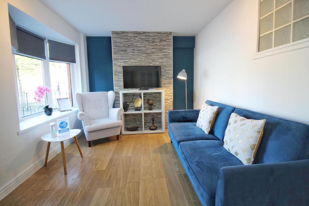 Posezení v ubytování Anjore House - Modern Serviced Apartment in Belfast