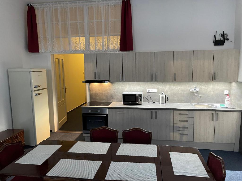 Η κουζίνα ή μικρή κουζίνα στο Apartmán Netolice 207 Deluxe