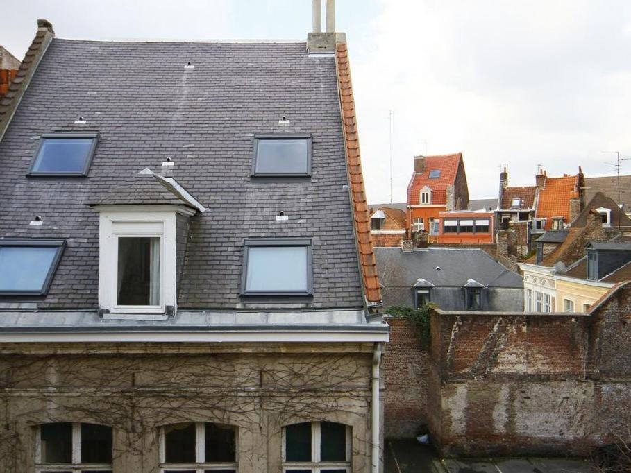un techo de un edificio con ventanas. en StudioLille - Opéra, en Lille