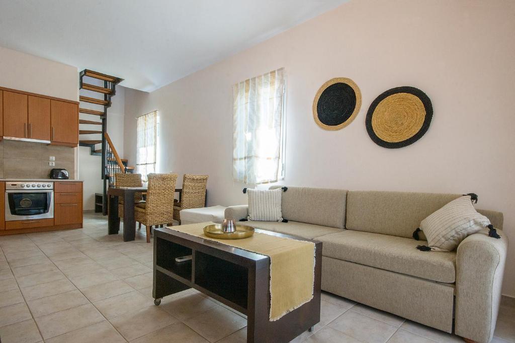 Kuchyň nebo kuchyňský kout v ubytování Aegean Villas