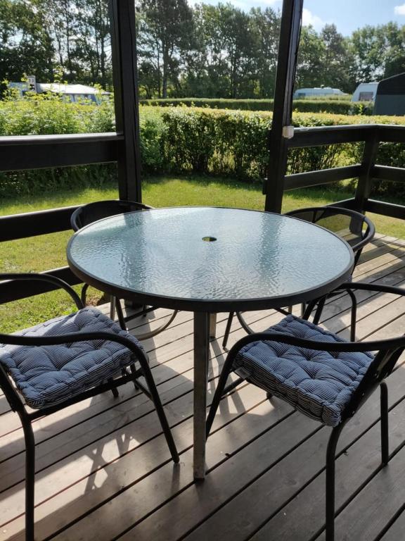 Balkón nebo terasa v ubytování Løgstør Camping