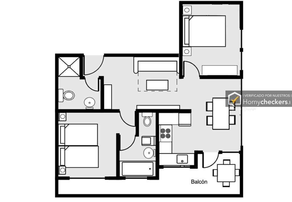 Plán poschodí v ubytovaní COZY APARTAMENTO CENTRO TORREMOLINOS