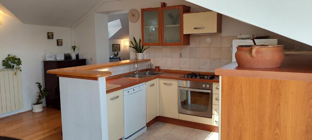 Kuchyňa alebo kuchynka v ubytovaní Apartment Sunce