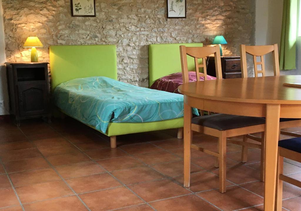 Postel nebo postele na pokoji v ubytování Le Chant du Coq