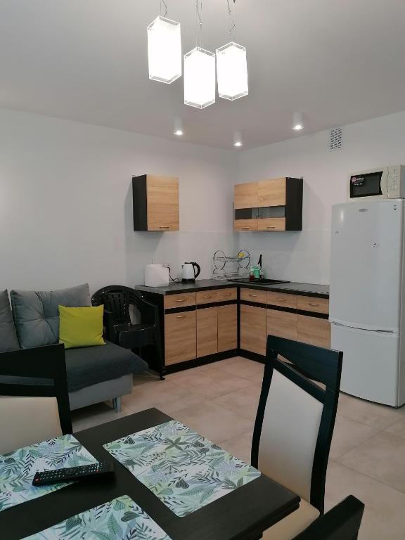 Kuchyňa alebo kuchynka v ubytovaní Gladiator Noclegi Zator lV Apartament