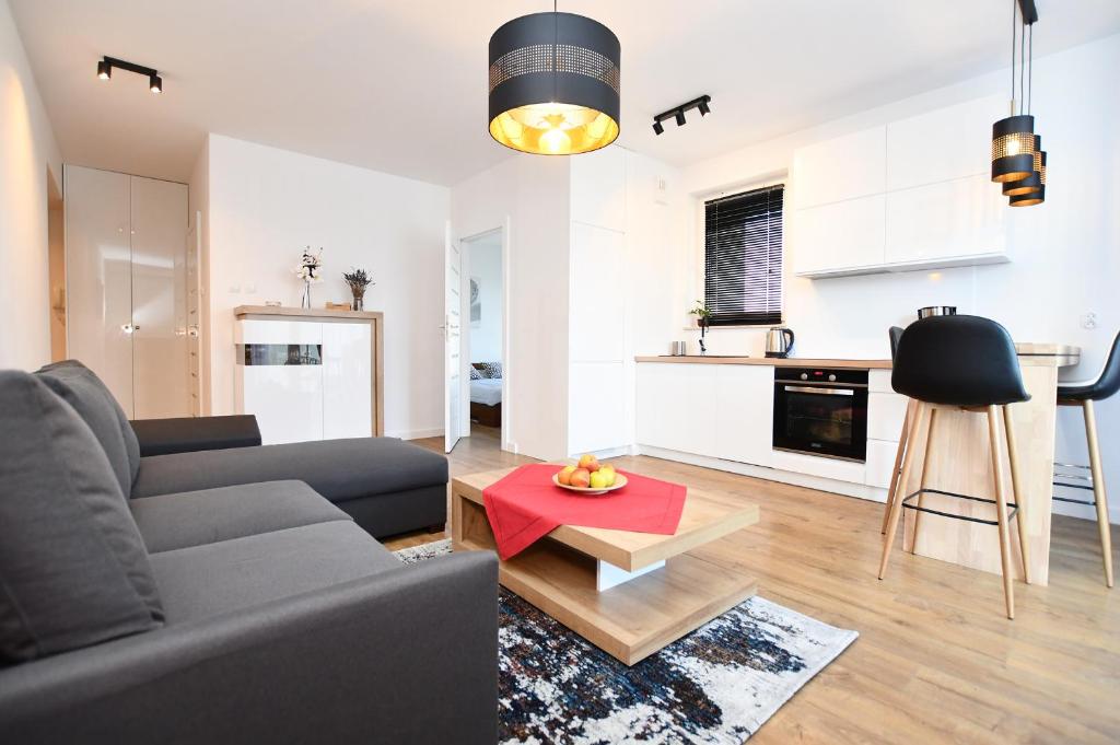 Kuchyňa alebo kuchynka v ubytovaní Apartament Słoneczny przy Rybackiej