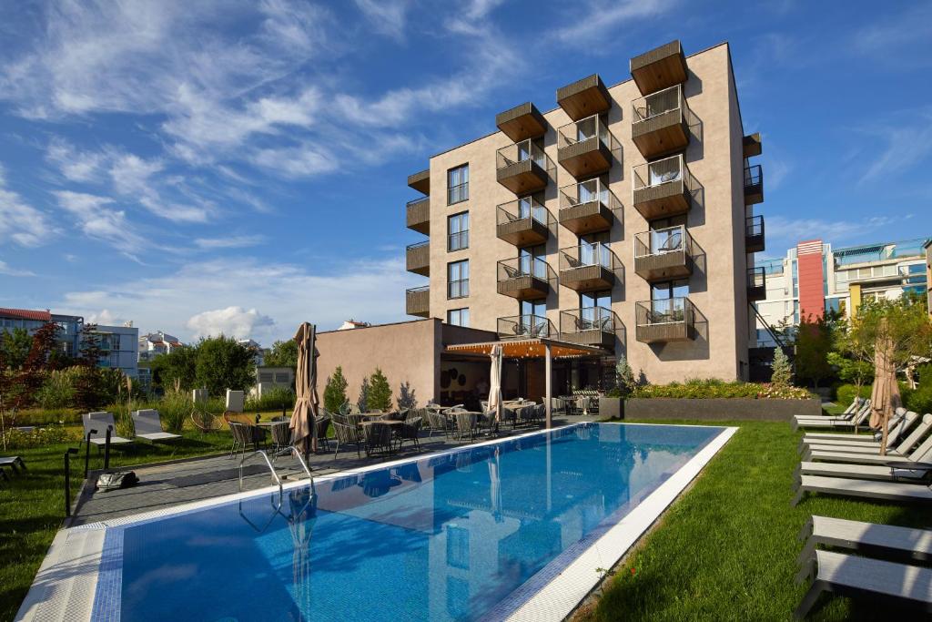 Bazén v ubytování Amara Sugar Hotel nebo v jeho okolí