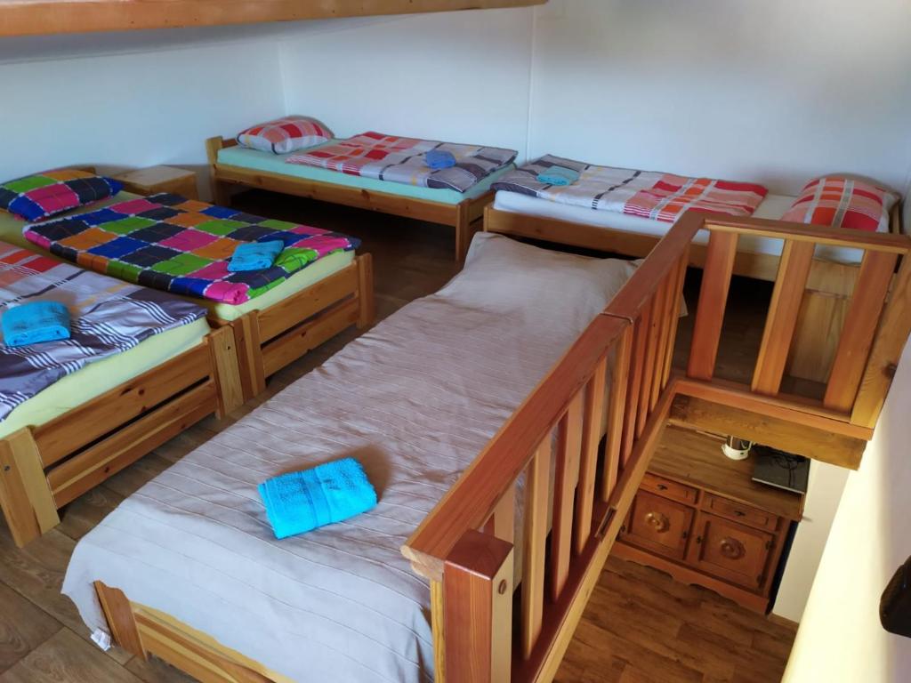 Postel nebo postele na pokoji v ubytování Penzion Čech