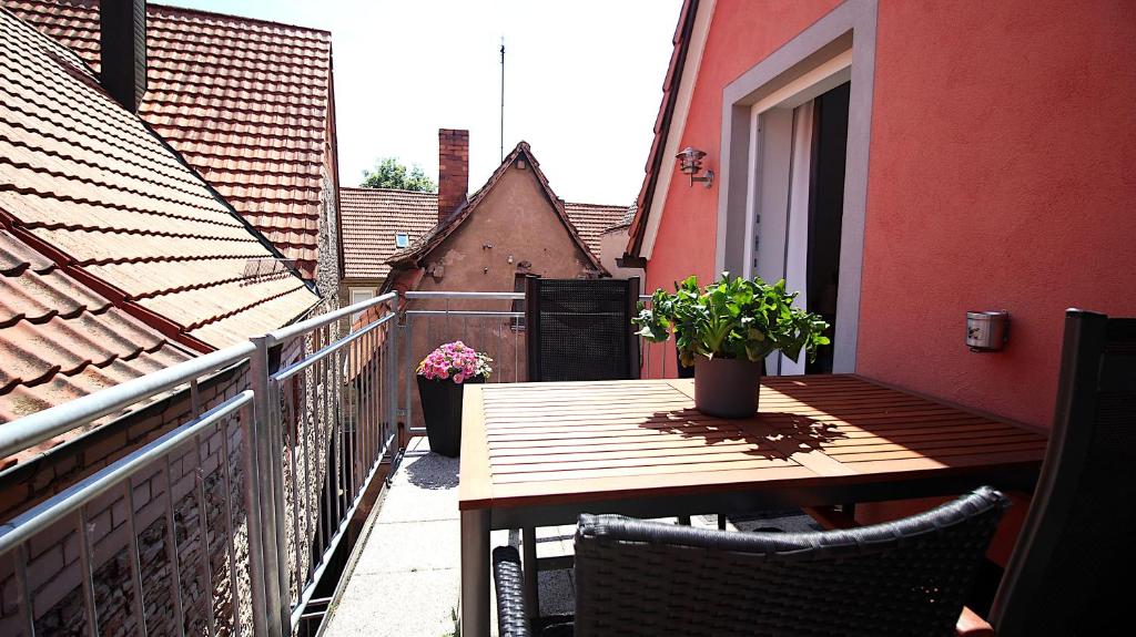 Balkón nebo terasa v ubytování Aparthotel Alte Schmiede Dettelbach