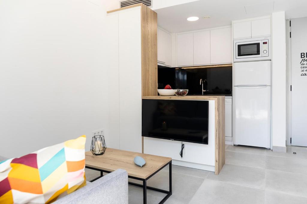 Kuchyň nebo kuchyňský kout v ubytování Albana Apartaments Turístics