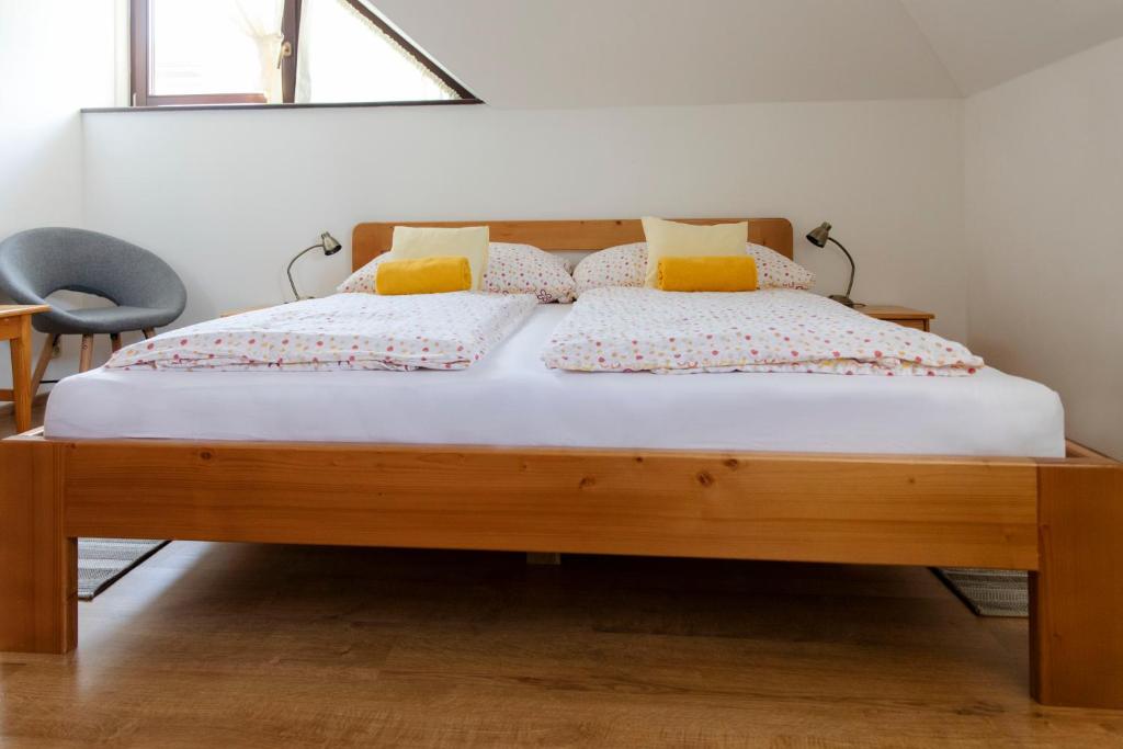 Posteľ alebo postele v izbe v ubytovaní Apartmány Vista