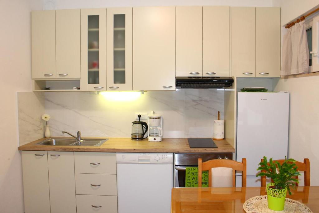Kuchyň nebo kuchyňský kout v ubytování Apartment Teraferma 2