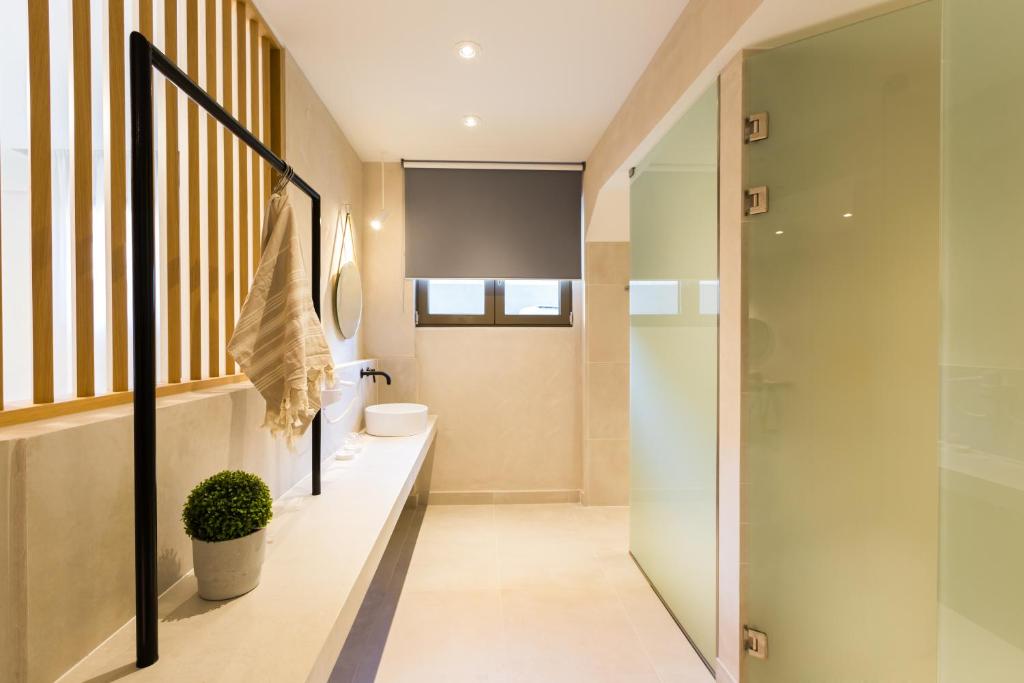 Koupelna v ubytování Calmare suites