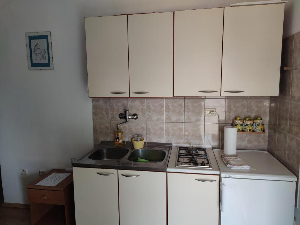 Kuchyň nebo kuchyňský kout v ubytování Apartments Vodice Srima